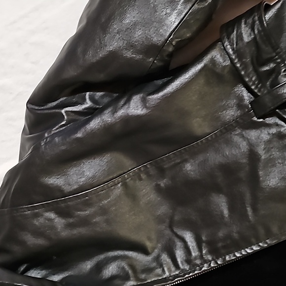 Women's Black Leather Jacket with Hood by Wilsons Leather - Picture 7 of 15